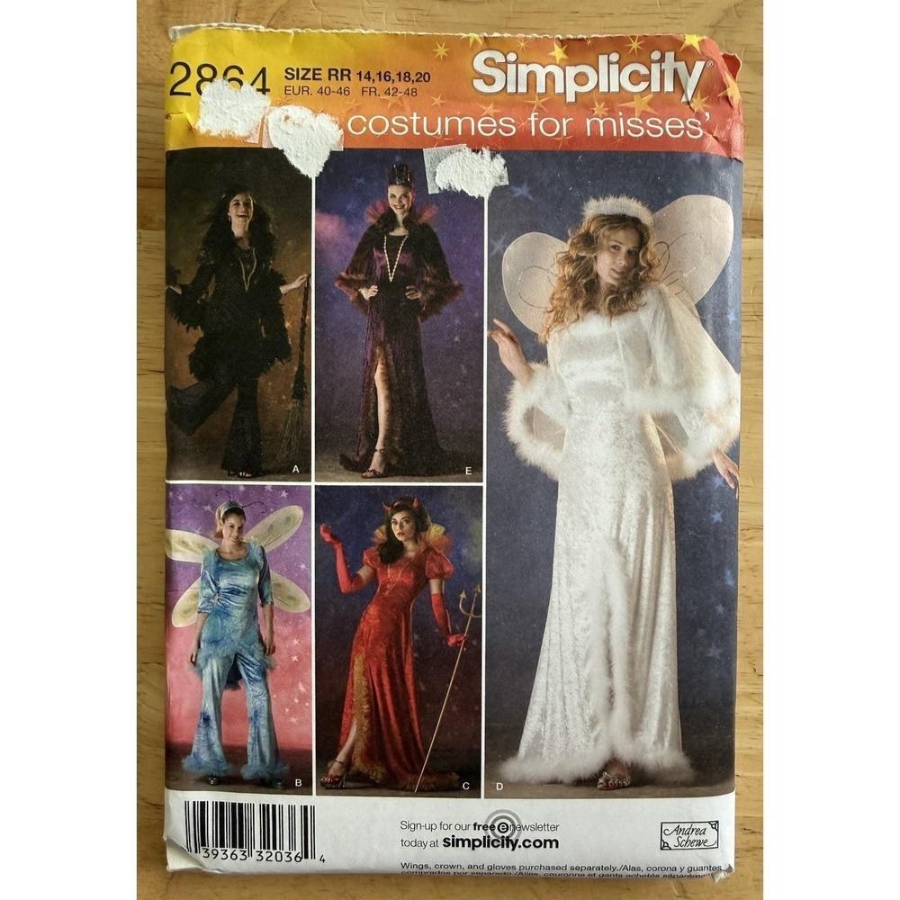 Simplicity Andrea Schewe Designed Costumes Pattern 2864 Size 14-20 Uncut‎